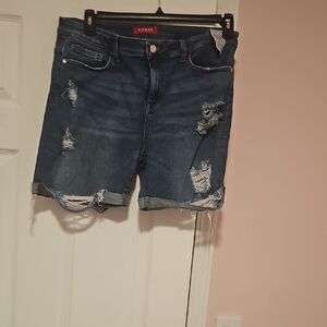 Guess Blue Distressed Jean Shorts